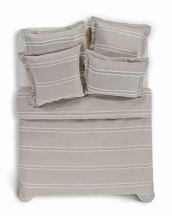 PURE LINEN STRIPED DUVET COVER